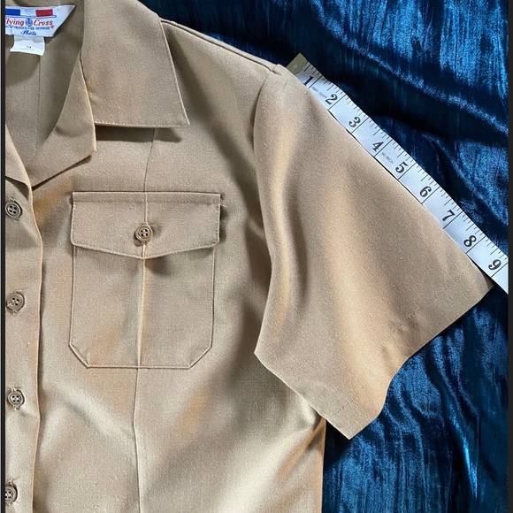 Military Short Sleeved Cargo Button Down Shirt - Made in USA - Size 34 / Medium - Picture 7 of 7